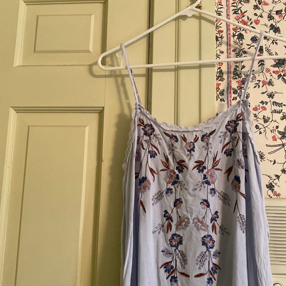 Embroidered tank